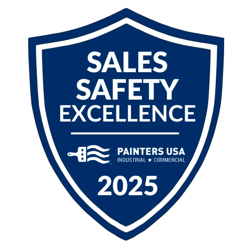 Badge that says, Sales Safety Excellence Painters USA 2025